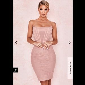 House of CB Leila Mesh Strapless Corset Dress
